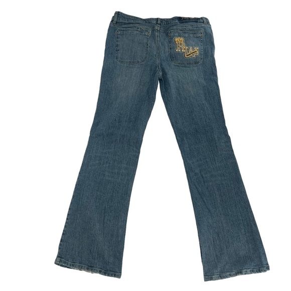 Roca Wear Embellished Wide Leg Frayed Hem Jeans Size 16 Women’s - Picture 3 of 7